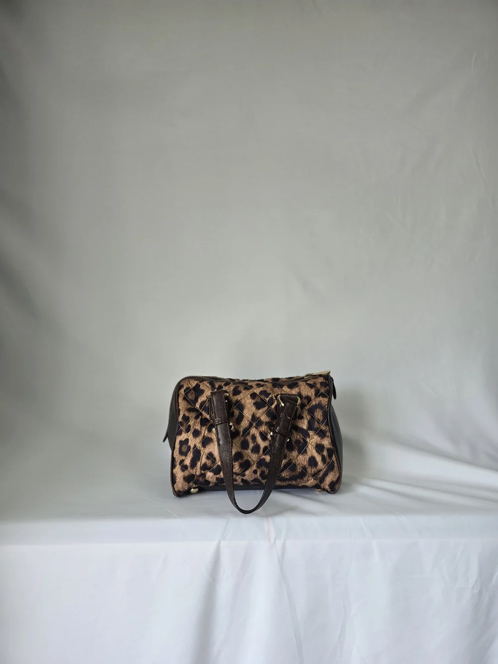 Michael Kors Leopard Print Satchel - Brown and Black